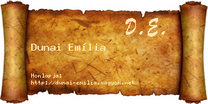 Dunai Emília névjegykártya