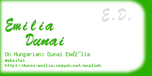 emilia dunai business card